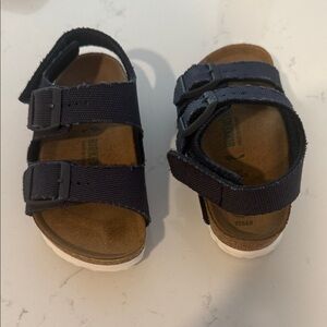 Birkenstock Navy Milano toddler sandals used twice